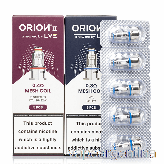 Bobinas De Repuesto Lve Orion 2 Bobinas De Malla De 1.2ohm Vape Argentina